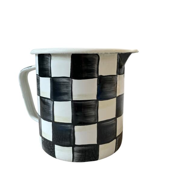 Mackenzie Childs Courtly Check Measuring Cup Hand Painted 7 Cup New - Picture 14 of 16